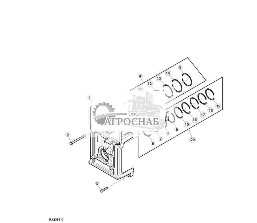 Передняя опора PTO, 1 скорость, тип 3 